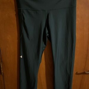 Under Armour Women’s Large Compression Leggings in Deep Teal Color Like New!
